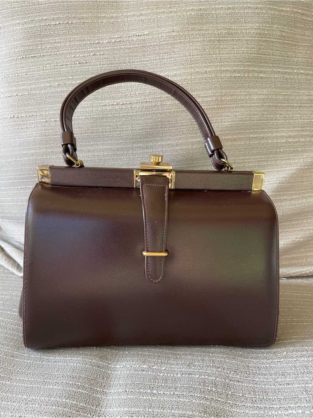 RARE Hunt-Rankin Vintage LANDIA Chocolate Brown Genuine Leather Doctor Bag